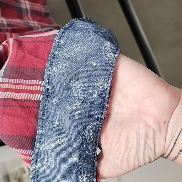 Jachs Girlfriend Womens Multicolor Bea Flannel Collared Button Down - Picture 8 of 10